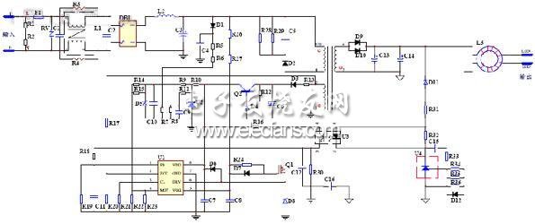 基于AX6066+A433的18W應(yīng)用電路圖